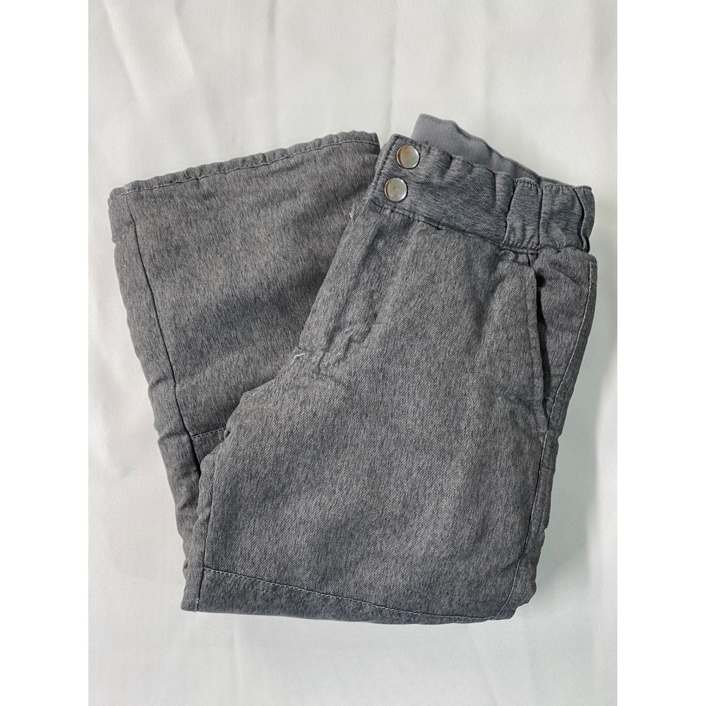 Falls Creek Kids Snow Pants XS (4/5) Gray Insulated Adjustable Waist